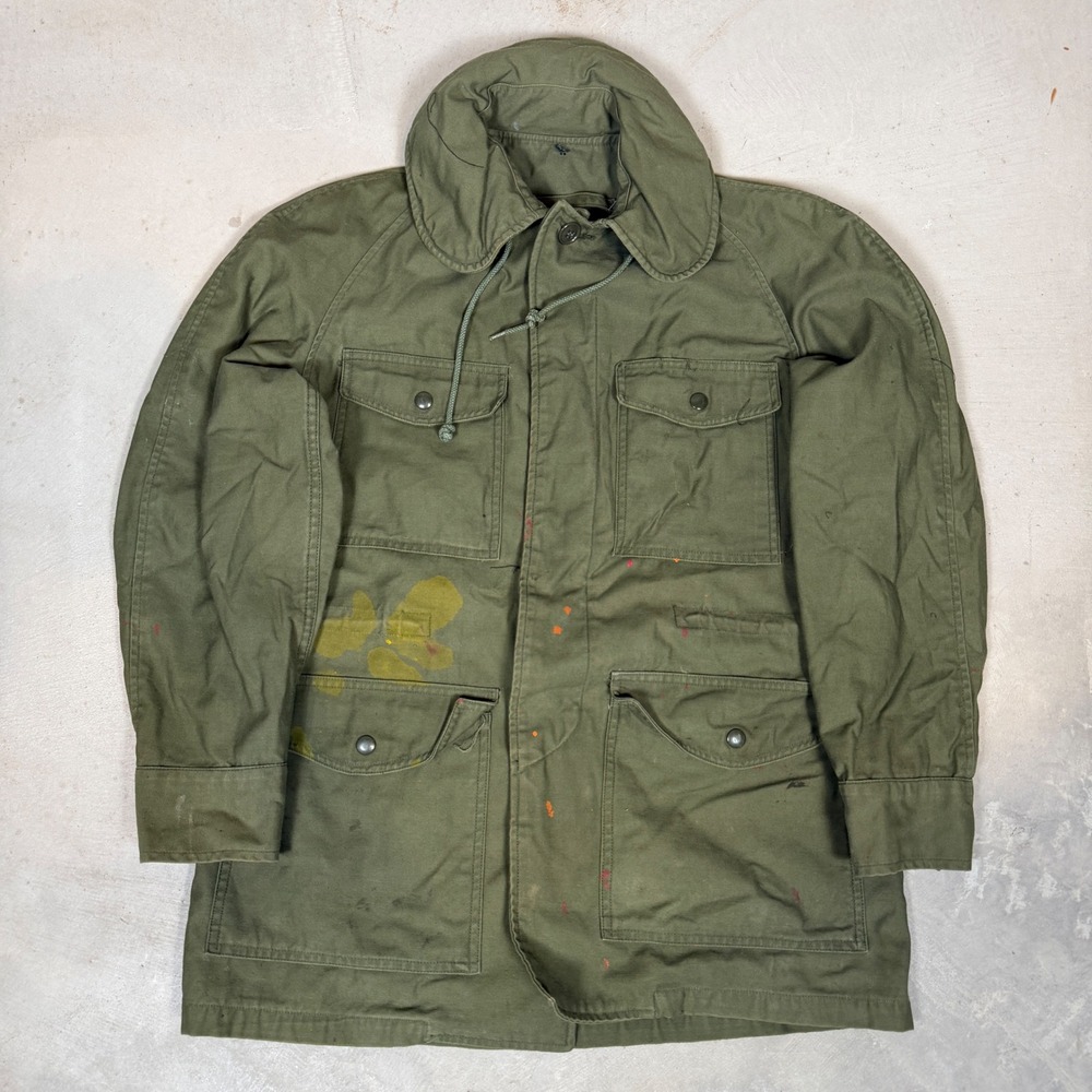 Vintage 1966 US Air Force vietnam era Field Coat OG-107 Cotton Sateen XS Regular